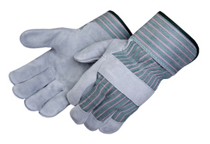 Tagged Leather Palm Safety Cuff Glove - Work Gloves